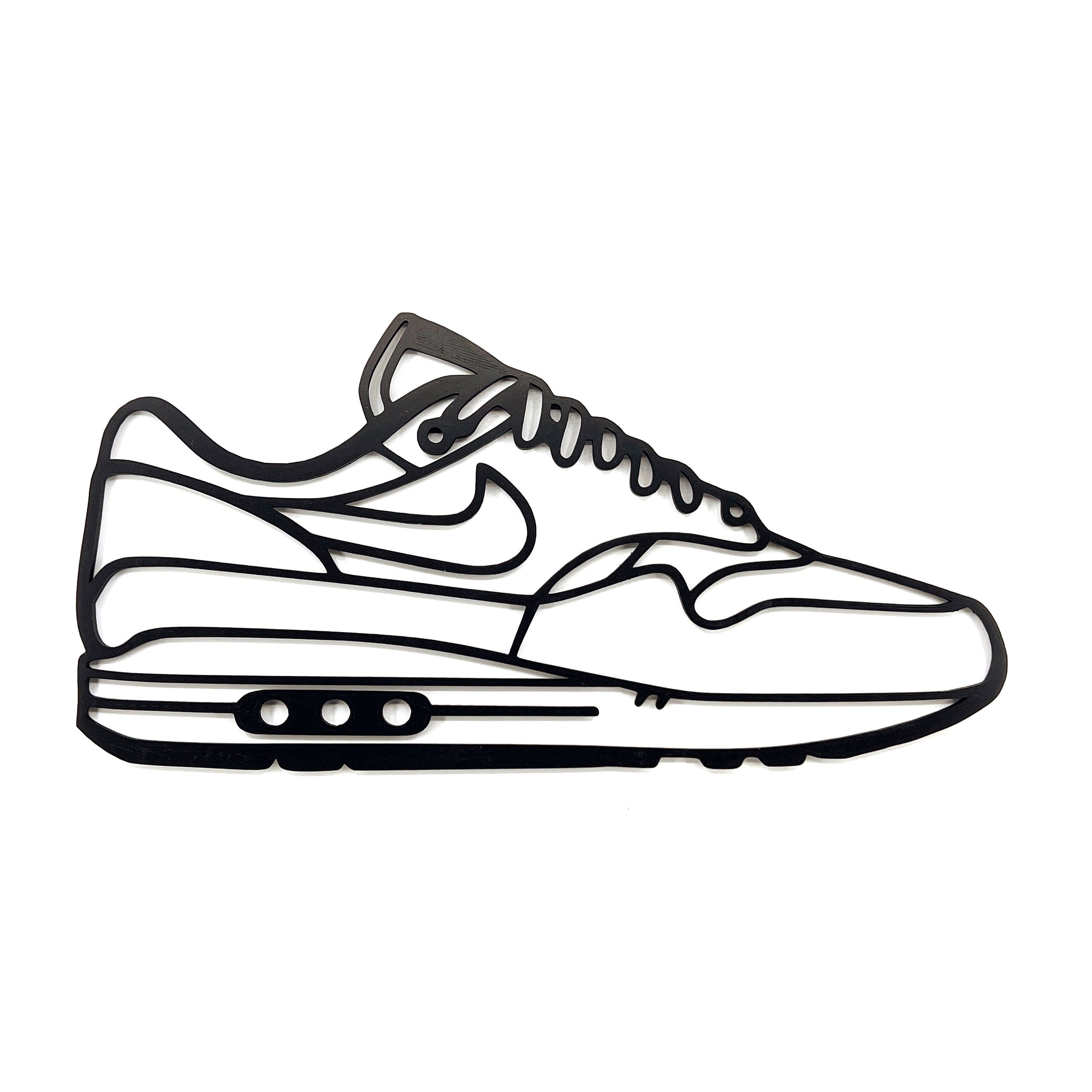 Nike Inspired Air Max 1 Silhouette Wall Art 3D Sneaker - Etsy