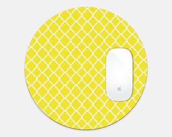 Yellow Round Mouse Pad for Happy Office Space