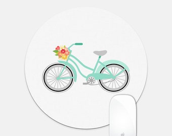 Simple Bicycle Round Mouse Pad