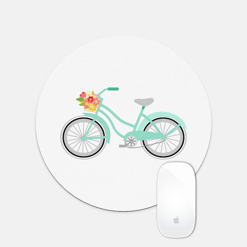 Simple Bicycle Round Mouse Pad image 1