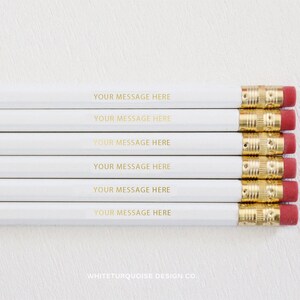 Customized Personalized Pencils in Gold Foil, As Seen in Emily Ley, Starbucks and More image 5