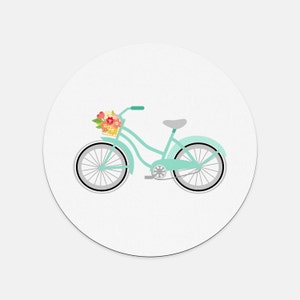 Simple Bicycle Round Mouse Pad image 2