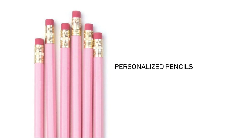 6, 12, 24 Personalized Pencils in Any Color, Engraved Pencils, Custom Pencils Set, School Supplies, Birthday Gift or Bridal or Baby Shower image 2