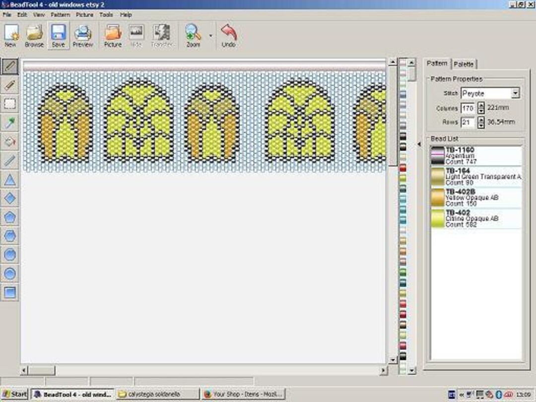 Bead Tool 4 File With 2 Different Types of Window Pattern Etsy