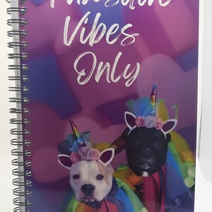 Pawsitive Vibes Only Notebook - Purple Hearts