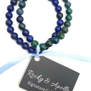 The Mysteries of the Universe Bracelet Set! Chrysocolla and Lapiz Lazuli!