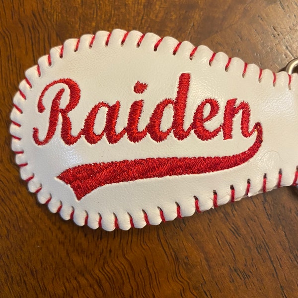 Personalized Baseball Keychain