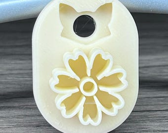 Clay Cutter Set: Small Flower, Sunflower Child, Pig Flies Earring Molds for Jewelry Making