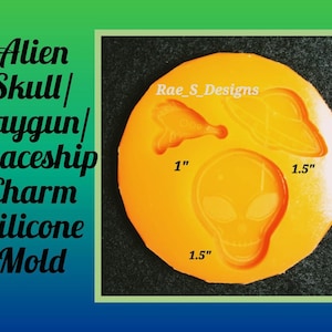 Alien Skull Raygun and Spaceship Silicone Mold