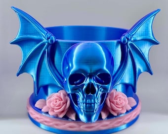 3D PLA Silk Skull Makeup Brush/Jewelry Organizer, 3 sizes to choose