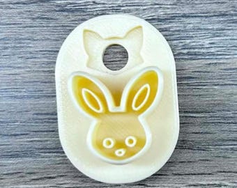 Clay Cutter Set: Rabbit, Coffee Cup, Bow Earring Molds for Jewelry Making
