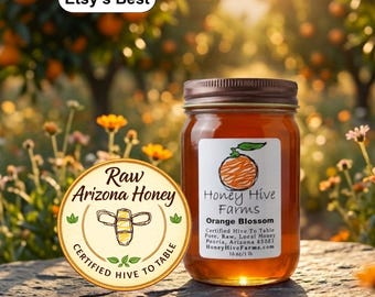 Pure Raw Arizona Orange Blossom Honey – 16oz Jar | Single-Source & Unfiltered