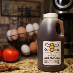 3 lb Raw Wildflower Honey – Pure, Unfiltered, USA Grown | Bulk Natural Honey for Tea, Baking, Allergy Support & Everyday Sweetening.