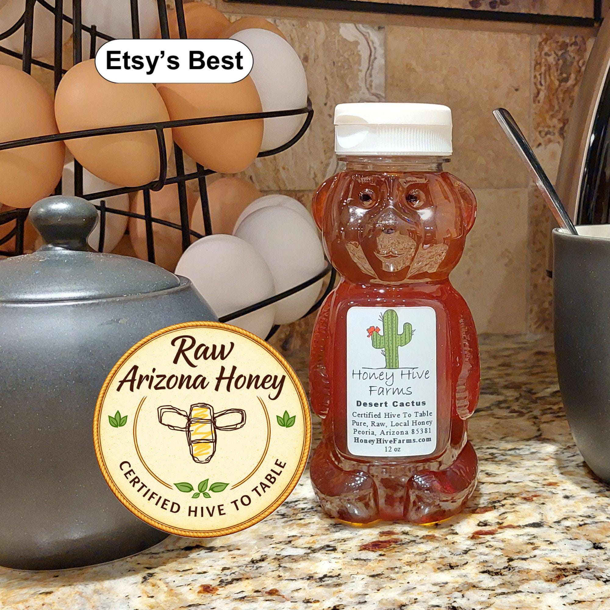 Raw Arizona Cactus Honey  Unfiltered, Single Source 12oz - Etsy
