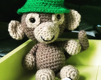 Pattern Monkey with a green hat