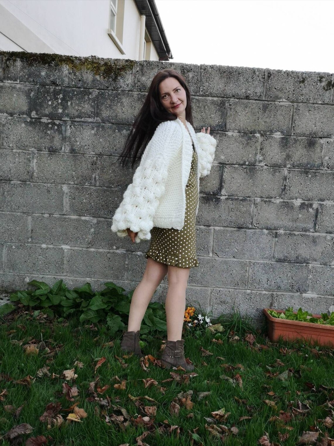 Pattern Oversized Chunky Cardigan - Etsy