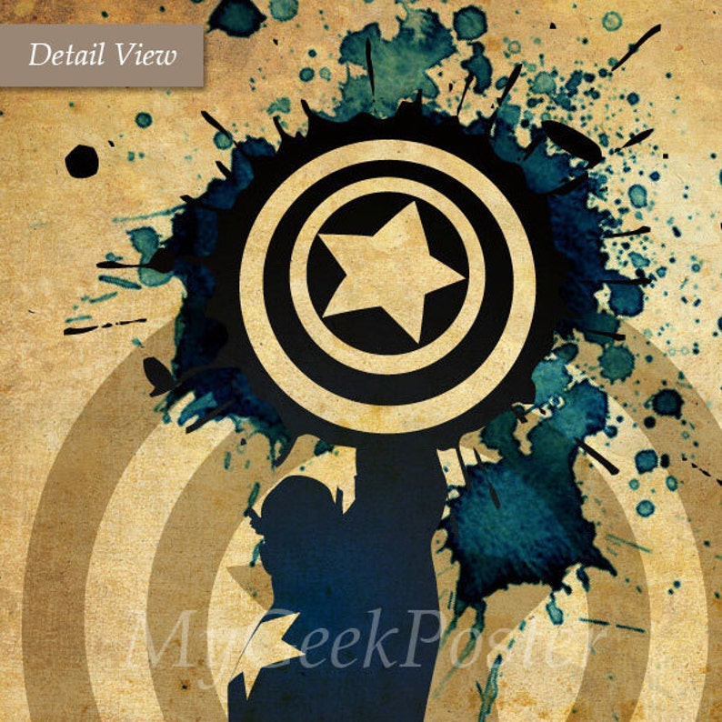 Vintage Captain America Poster Prints