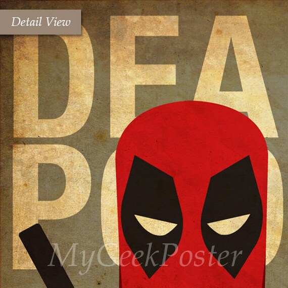 Series 2 Minimalist Superheroes Vintage Poster Set of 6 Prints
