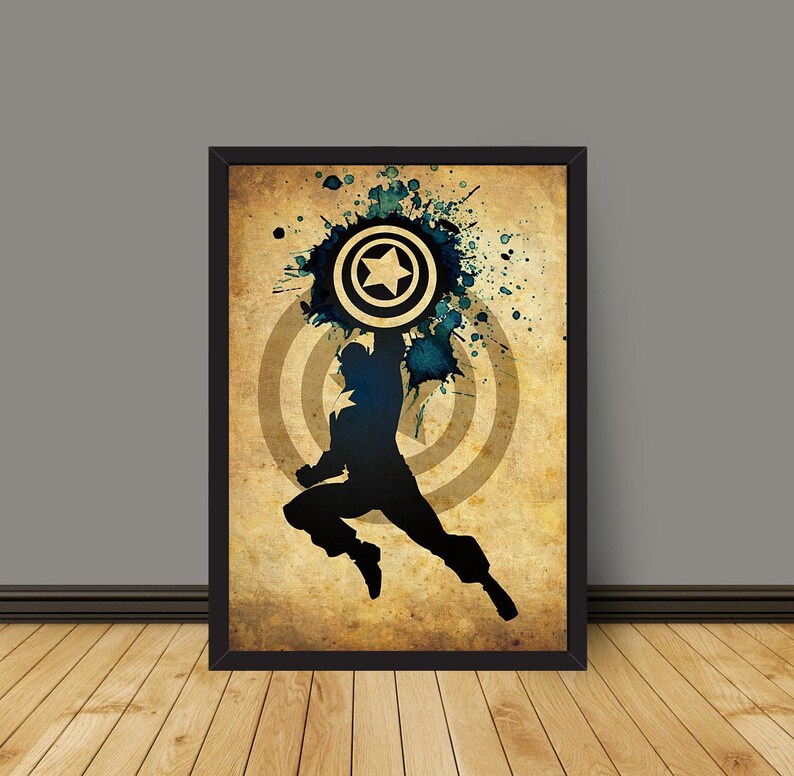 Vintage Captain America Poster Prints