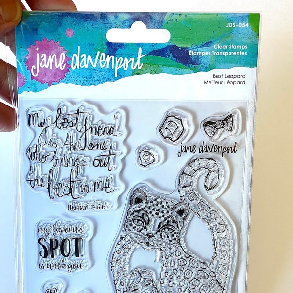 Spellbinders Jane Davenport "Best Leopard" Clear Stamp Set - 8 Pieces - JDS-054