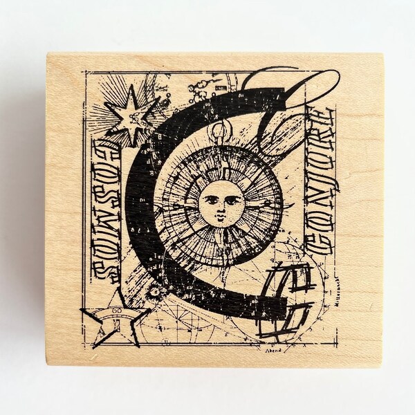 Stampers Anonymous "Conjure Cosmos" Mounted Wooden Rubber Stamp - MS-887