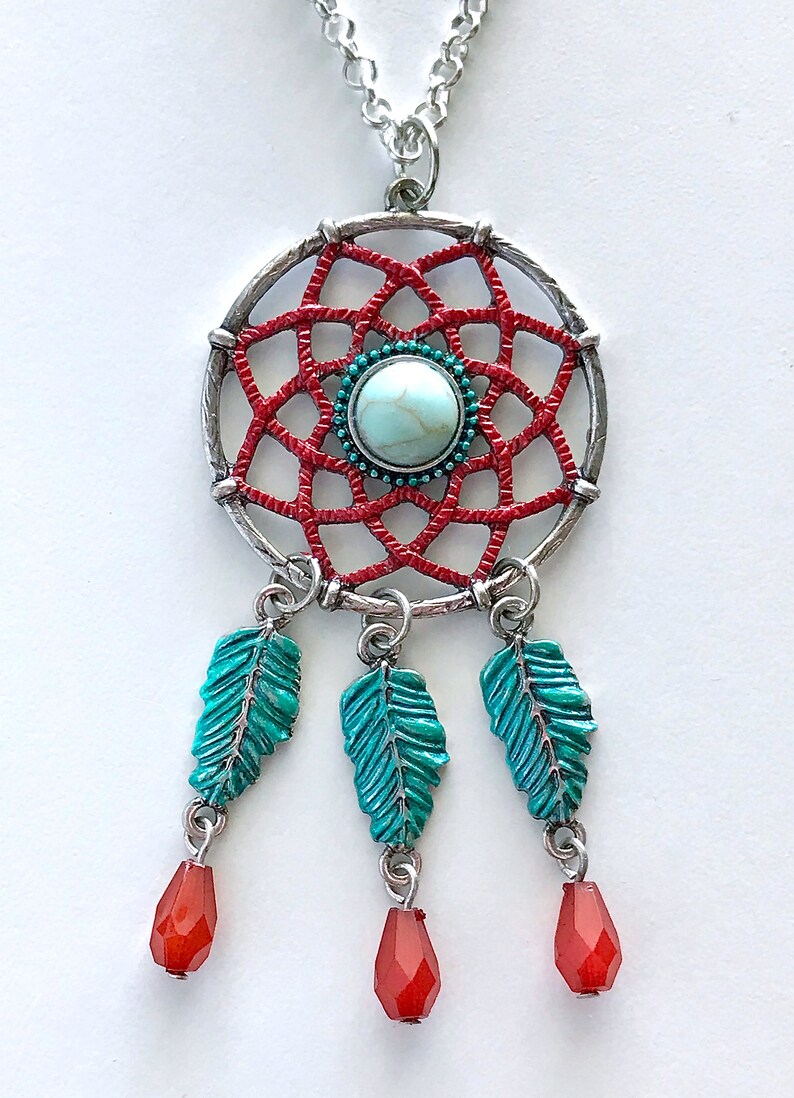 Handpainted Poetic Spirit dream Catcher Pendant W/ Etsy