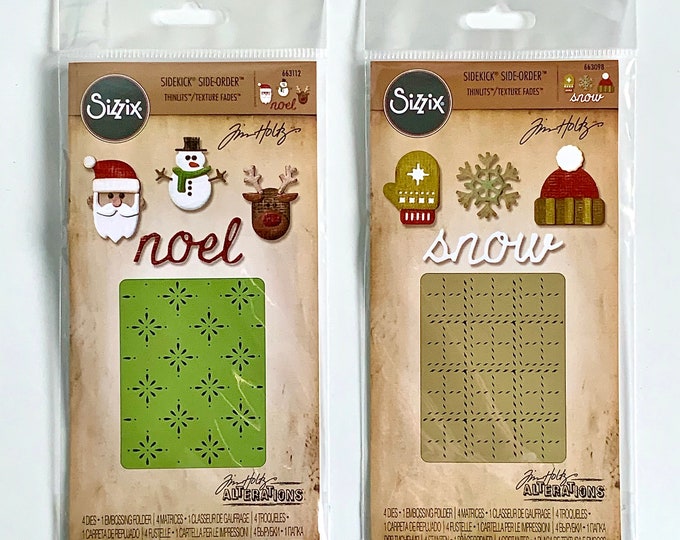 Sizzix Tim Holtz Sidekick Side Order Thinlits Snow & Noel christmas 8