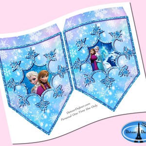 Frozen Banner. Frozen Birthday Banner.. Printable Frozen Banner, Personalized Frozen Birthday Banner. Free Bonus 'Let It Go' Banner. image 3