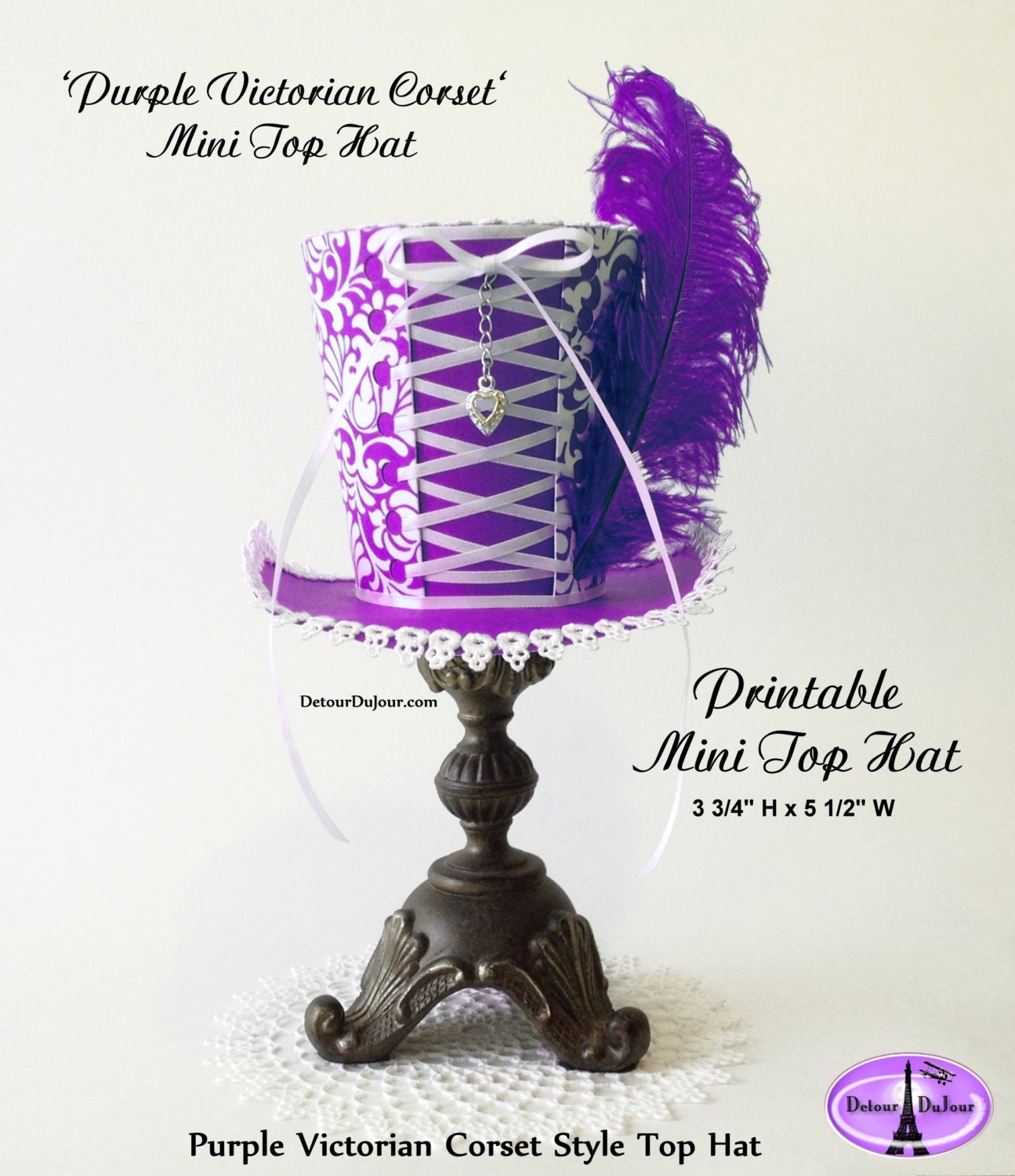 Top Hats Purple Printable Top Hats DIY 