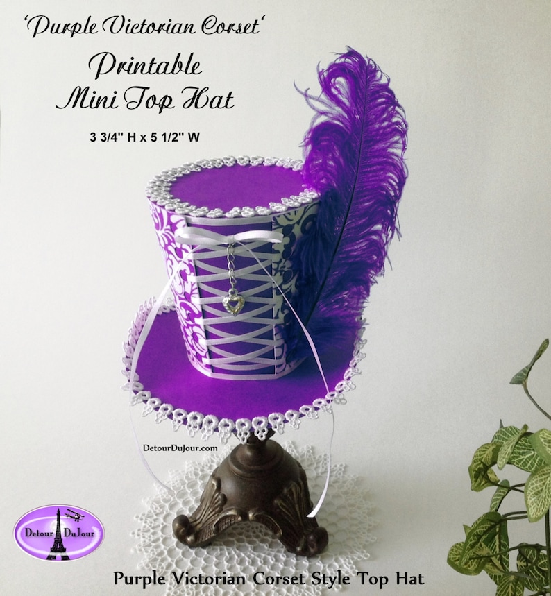 Top Hats Purple Printable Top Hats DIY 