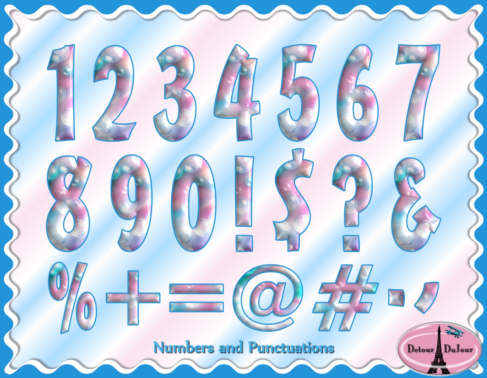 Alphabet Clipart Letters Numbers Bubble Alphabet Clip Art - Etsy