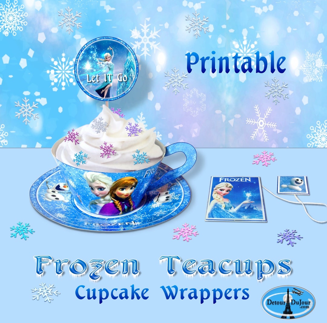 Frozen Birthday Decorations, Frozen Cupcake Wrappers, Frozen Printable ...