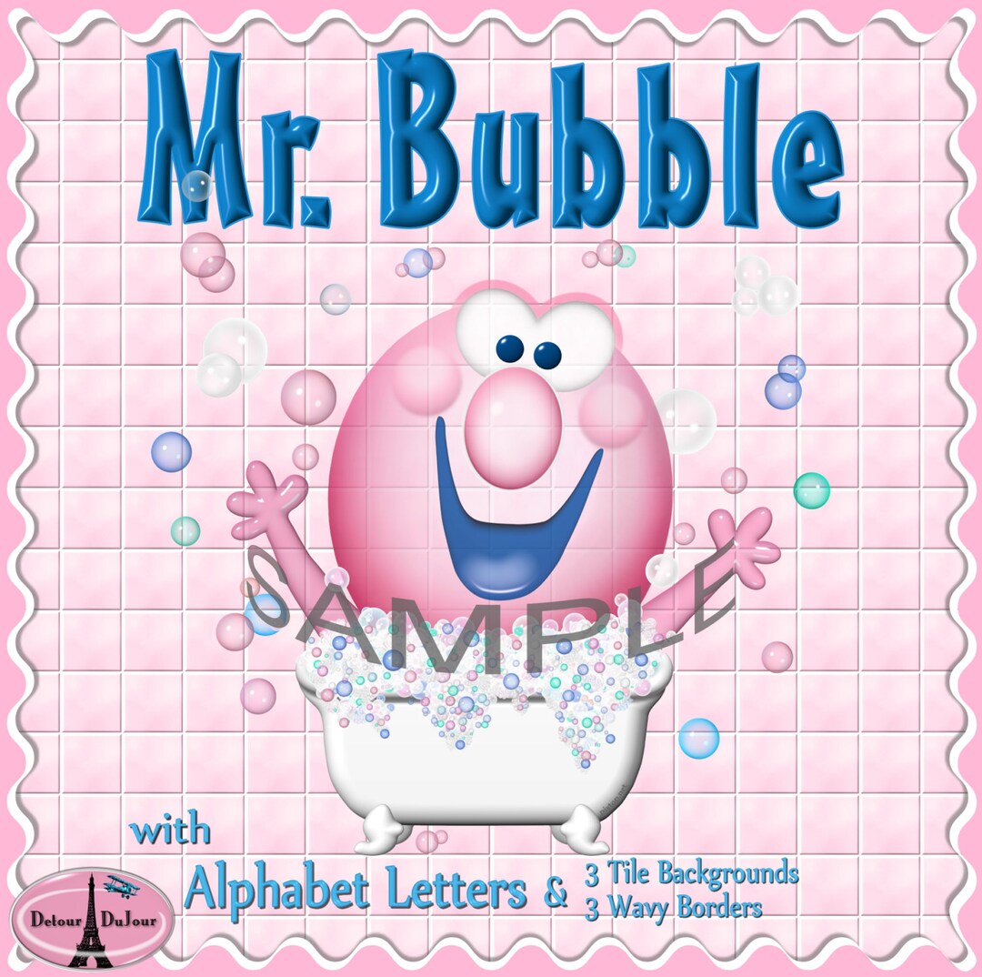 Mr. Bubble Clipart, Mister Bubble Alphabet Letters Mr. Buble Digital