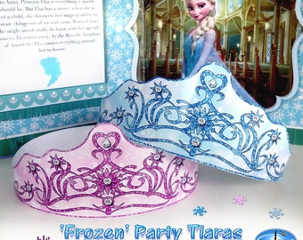 Frozen Party Hats Crowns Tiaras Printable, Frozen Party Printables Plus We Added FREE Frozen Birthday Party Cone Style Hats