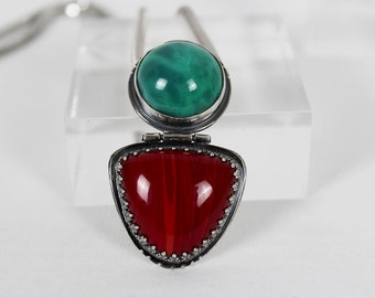 Christmas Colors Silver Pendant