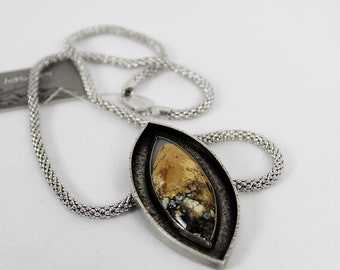 Jasper Pendant & Silver Chain