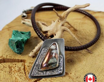 Native copper and Sterling Silver Pendant
