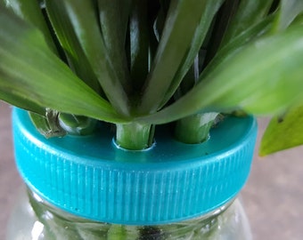 Plastic Mason Jar Flower Frog Lids - Flower Arrangement Lid