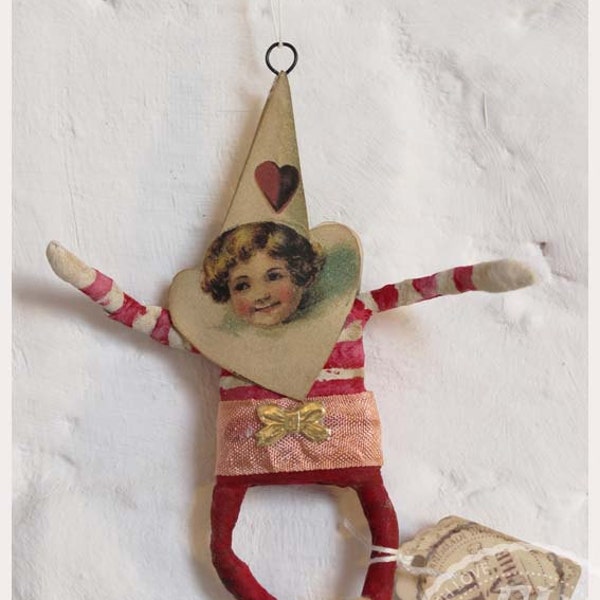 Nostalgic Christmas Spun cotton ornament Harlekin