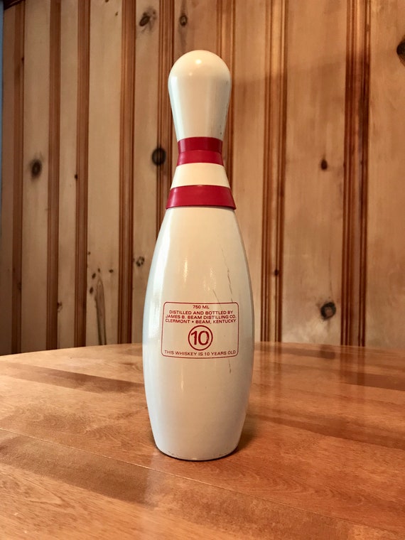 Jim Beam Collectibles JIM BEAM BOWLING PIN DECANTER TEN PIN 10 WHISKEY