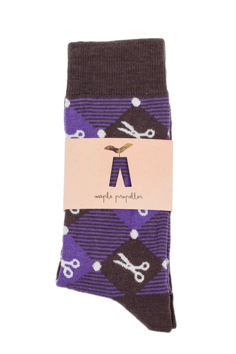Mens Gift Dress Socks and Matching Bow Tie Purple Gift for Etsy