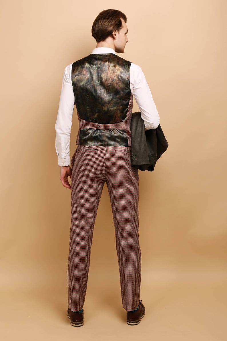 Mens houndstooth wool pants tailored wool pants Etsy