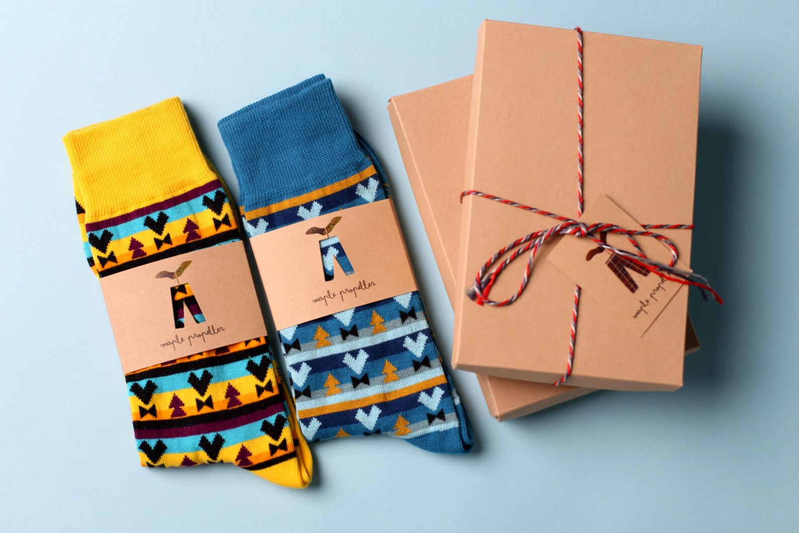 Mens Gift Matching Dress Socks 2 Pack Gift Box Groomsmen Etsy