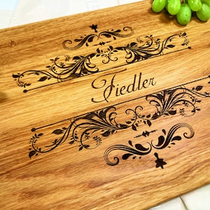 Custom Cutting Board Vintage.  Laser Engraved Handmade Wooden Chopping Board. Birthday Wedding Mother's Day Anniversary Gift by Algis Crafts