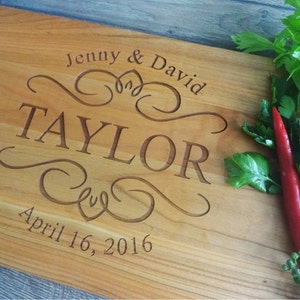 Custom Cutting Board. Laser Engraved Handmade Wooden Chopping Board. Birthday, Wedding, Housewarming, Anniversary Gift by Algis Crafts