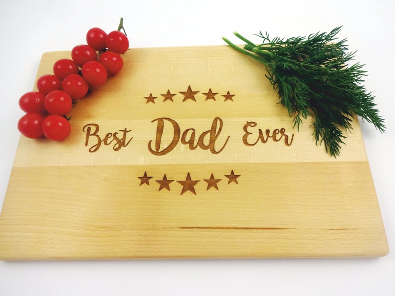 Cutting Board for DAD Stars BEST DAD Ever handmade cheesboard Lazer engraved. Father/'s Day gift Anniversary birthday gift