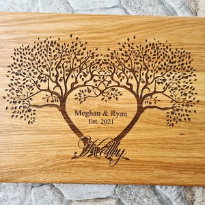 Custom Cutting Board FAMILY TREE. Laser Engraved Handmade Wooden Chopping Board. Birthday, Wedding, Couple, Anniversary Gift by Algis Crafts image 2