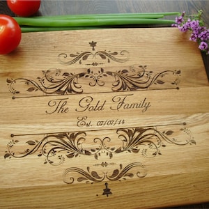 Custom Cutting Board Vintage. Laser Engraved Handmade Wooden Chopping Board. Birthday, Wedding Mother&#39;s Day Anniversary Gift by Algis Crafts