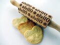 Personalized KIDS Rolling Pin with NAME. Embossing rolling pin. Kids Baking Rolling Pin-Perfect Gift for Cookies and Pottery by Algis Crafts