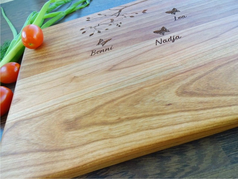 Custom Cutting Board TREE. Laser Engraved Handmade Wooden Chopping Board. Birthday, Housewarming, Family Gift by Algis Crafts image 5